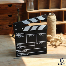 Director Film Black Clapboard Action Scene Clapper Board Wooden Film Clap Slate Colorful Movie Film Clap Slate