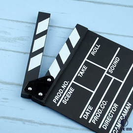 Director Film Black Clapboard Action Scene Clapper Board Wooden Film Clap Slate Colorful Movie Film Clap Slate, 3 image