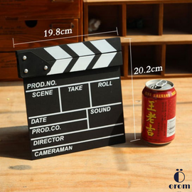 Director Film Black Clapboard Action Scene Clapper Board Wooden Film Clap Slate Colorful Movie Film Clap Slate, 4 image