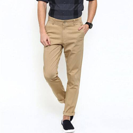 NZ-3097Slim-Fit Chino Gabardine Pants - Khaki, Size: 30