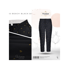 Women Premium Trouser-Beach Black