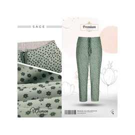 Women Premium Trouser-Sage