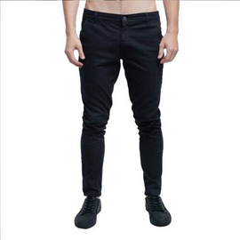 NZ-3140Slim-Fit Chino Gabardine Pants - Deep Black