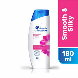 Head & Shoulders Smooth and Silky, Anti Dandruff Shampoo for Women & Men, 180 ml