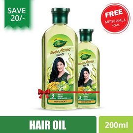 Dabur Methi Amla Non-Sticky Hair Oil (Free 40 ml) 200 ml