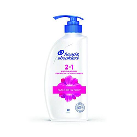 Head & Shoulders 2-in-1 Smooth and Silky Anti Dandruff Shampoo + Conditioner for Women & Men, 650ML