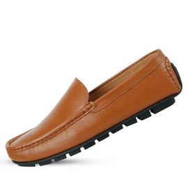 Tan Color Leather Loafers For Men SB-S127, Size: 39, 2 image