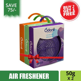Odonil Natural Air Freshener Block Mixed Fragrance Hanger (Buy 2 Get 1 Free) 50 gm