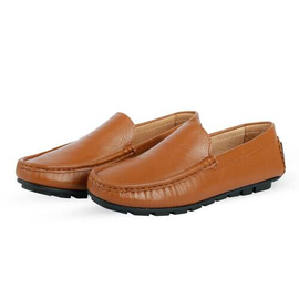 Tan Color Leather Loafers For Men SB-S127, Size: 39