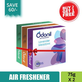 Odonil Natural Air Freshener Block  Mixed Fragrance (Buy 2 Get 1 Free) 75 gm