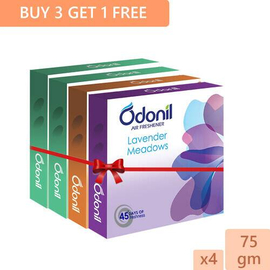 Odonil Natural Air Freshener Block Mixed Fragrance (Buy 3 Get 1 Free) 75 gm