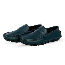 Marine Blue Diver Club Leather Loafer SB-S123, Size: 39