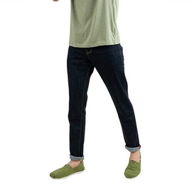 NZ-13042 Slim-fit Stretchable Denim Jeans Pant For Men - Deep Black