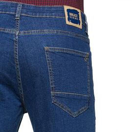 NZ-13045 Slim-fit Stretchable Denim Jeans Pant For Men - Dark Blue, 5 image