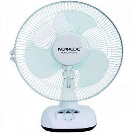 Kennede Brand 12 Oscillating 2-Speed Rechargeable Fan + Led Light KN-2912