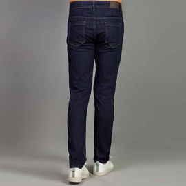 NZ-13003 Slim-fit Stretchable Denim Jeans Pant For Men - Deep Black, 2 image