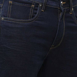 NZ-13019 Slim-fit Stretchable Denim Jeans Pant For Men - Deep Black, 4 image