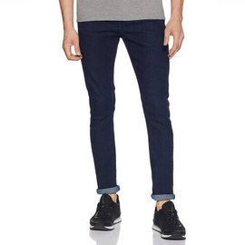 NZ-13060 Slim-fit Stretchable Denim Jeans Pant For Men - Dark Blue