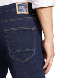 NZ-13044 Slim-fit Stretchable Denim Jeans Pant For Men - Dark Blue, 3 image
