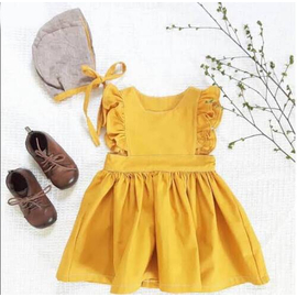 Beautiful Yellow Frock For Girls, Baby Dress Size: 0-3 years