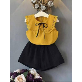 Baby Tops & Pants Yellow & Black, Baby Dress Size: 0-3 years