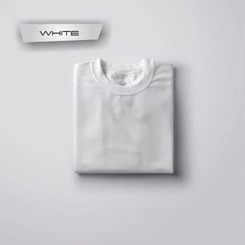 Solid Round Neck White Color T-Shirt For Men