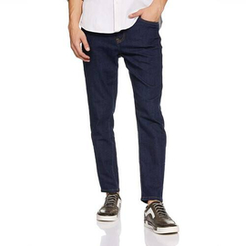 NZ-13047Slim-fit Stretchable Denim Jeans Pant For Men - Dark Blue