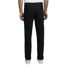 NZ-13072 Slim-fit Stretchable Denim Jeans Pant For Men - Deep Black, 5 image