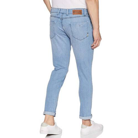 NZ-13030 Slim-fit Stretchable Denim Jeans Pant For Men - Light Blue, 2 image