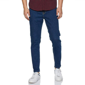 NZ-13045 Slim-fit Stretchable Denim Jeans Pant For Men - Dark Blue
