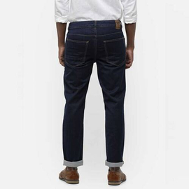 NZ-13019 Slim-fit Stretchable Denim Jeans Pant For Men - Deep Black, 3 image