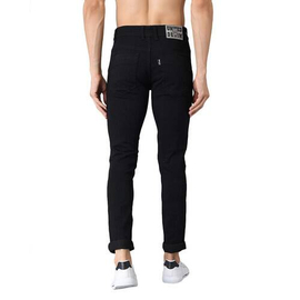 NZ-13077Slim-fit Stretchable Denim Jeans Pant For Men - Deep Black, 2 image