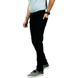 NZ-13021 Slim-fit Stretchable Denim Jeans Pant For Men - Deep Black, 3 image