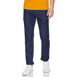 NZ-13052 Slim-fit Stretchable Denim Jeans Pant For Men - Dark Blue