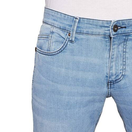 NZ-13030 Slim-fit Stretchable Denim Jeans Pant For Men - Light Blue, 4 image