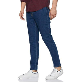 NZ-13045 Slim-fit Stretchable Denim Jeans Pant For Men - Dark Blue, 3 image