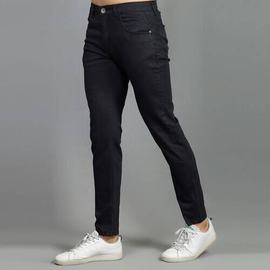 NZ-13004 Slim-fit Stretchable Denim Jeans Pant For Men - Light Blue, 3 image