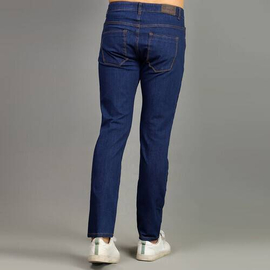 NZ-13001 Slim-fit Stretchable Denim Jeans Pant For Men - Deep Blue, 2 image