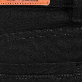 NZ-13061 Slim-fit Stretchable Denim Jeans Pant For Men - Deep Black, 5 image