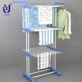 Three Layers Rectangle Collapsible Clothes Rack Stand Dryer Of Clothes Hanger