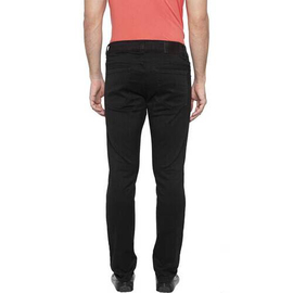 NZ-13029 Slim-fit Stretchable Denim Jeans Pant For Men - Deep Black, 3 image