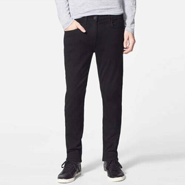 NZ-13016 Slim-fit Stretchable Denim Jeans Pant For Men - Deep Black
