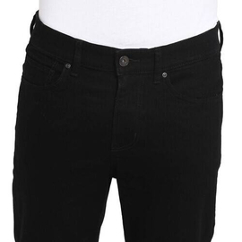 NZ-13075Slim-fit Stretchable Denim Jeans Pant For Men - Deep Black, 5 image