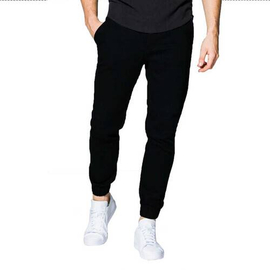 NZ-13025 Slim-fit Stretchable Denim Jeans Pant For Men - Deep Black