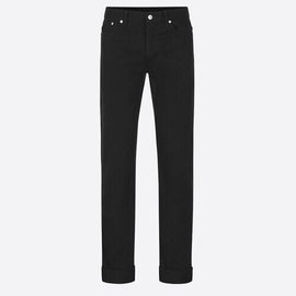 NZ-13009 Slim-fit Stretchable Denim Jeans Pant For Men - Deep Black