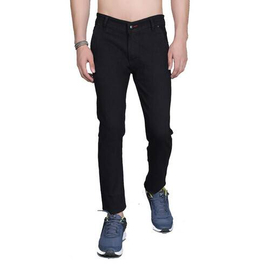 NZ-13071 Slim-fit Stretchable Denim Jeans Pant For Men - Deep Black, 3 image