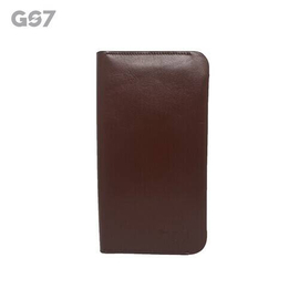 GS7 Leather Long Wallet-Chocolate
