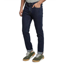 NZ-13074Slim-fit Stretchable Denim Jeans Pant For Men - Dark Blue, 4 image