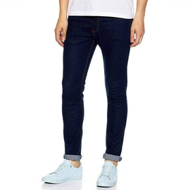 NZ-13057 Slim-fit Stretchable Denim Jeans Pant For Men - Dark Blue