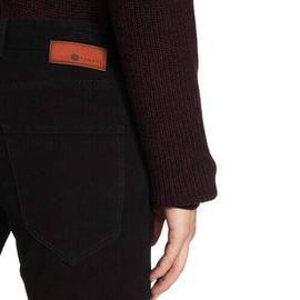 NZ-13048 Slim-fit Stretchable Denim Jeans Pant For Men - Deep Black, 3 image